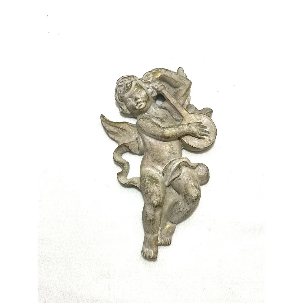 Cherub Angel Musical Instrument Guitar Wall Plaque Hanging 8